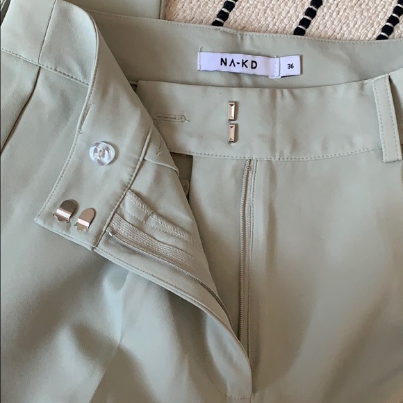 New NA-KD Straight Suit Pants Trousers - Green - Picture 8 of 11